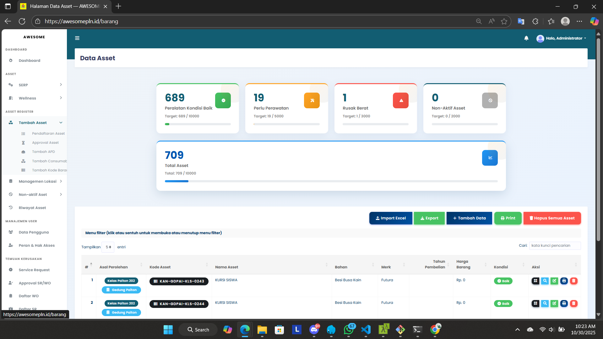 PLN UPDL Suralaya Asset Management System